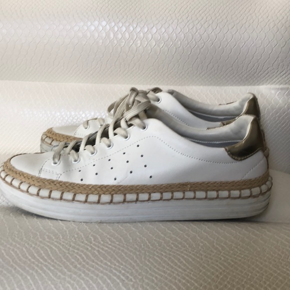 Sam Edelman Kavi Platform Sneakers Espadrille Trim - Picture 6 of 8